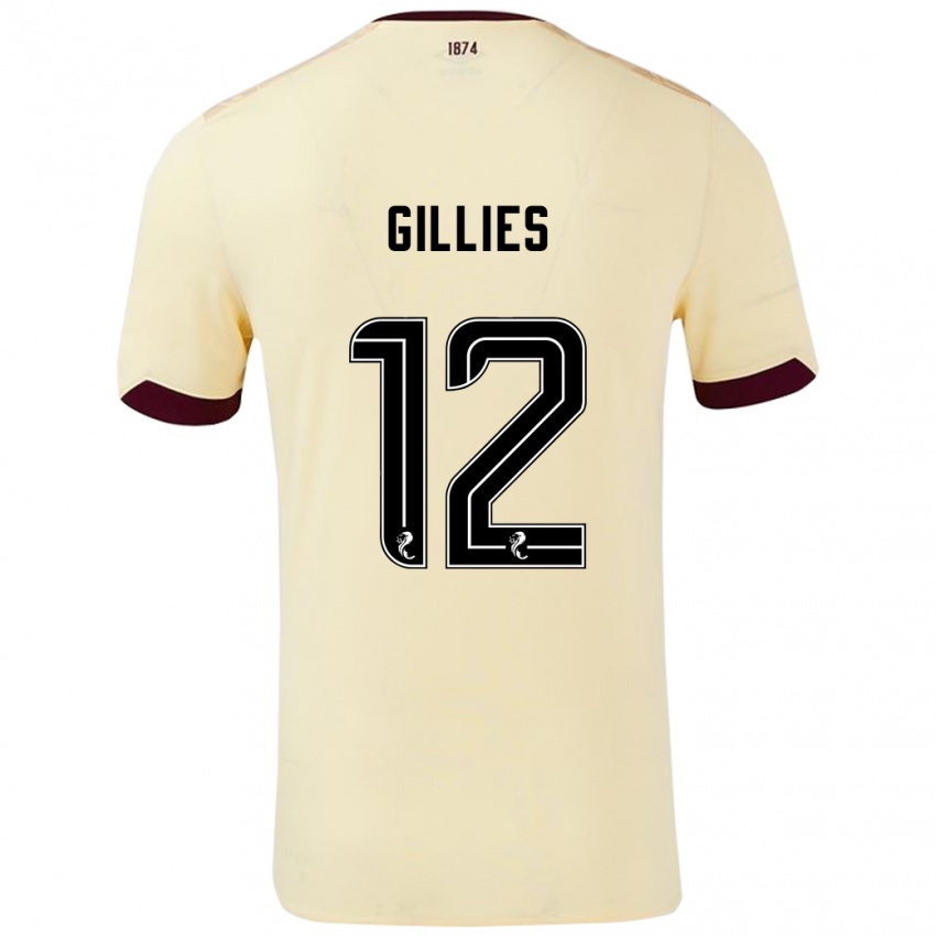 Niño Camiseta Matthew Gillies #12 Crema Burdeos 2ª Equipación 2024/25 La Camisa México