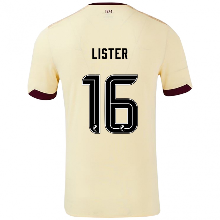 Niño Camiseta Henry Lister #16 Crema Burdeos 2ª Equipación 2024/25 La Camisa México