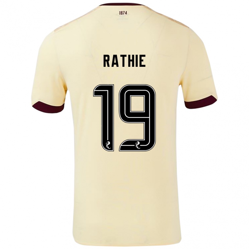 Niño Camiseta Luke Rathie #19 Crema Burdeos 2ª Equipación 2024/25 La Camisa México