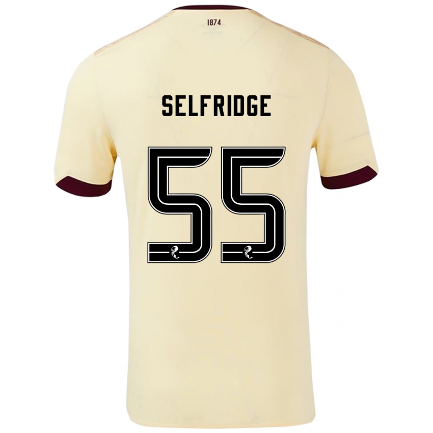 Niño Camiseta Louis Selfridge #55 Crema Burdeos 2ª Equipación 2024/25 La Camisa México