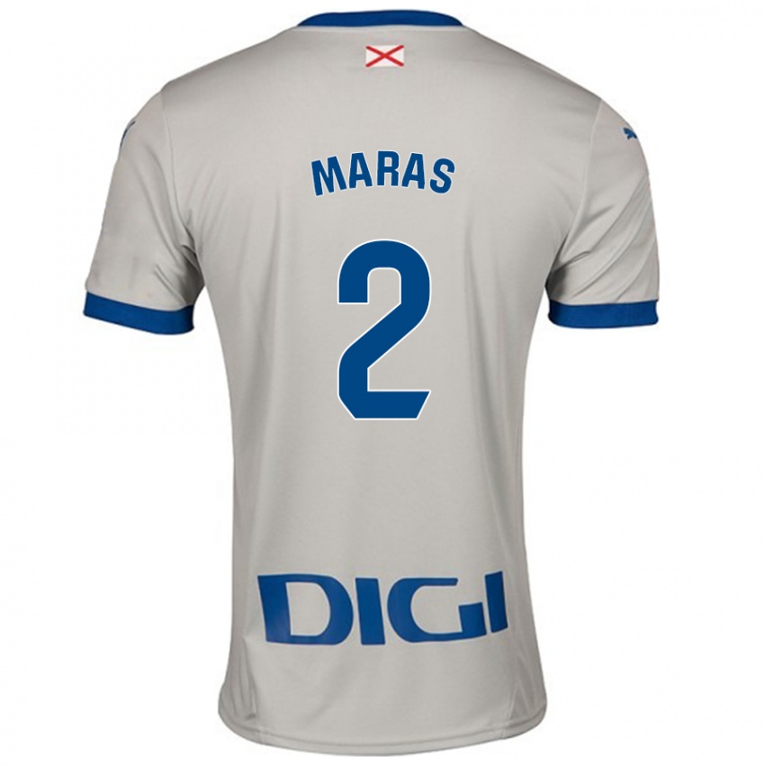 Niño Camiseta Nikola Maras #2 Gris Claro 2ª Equipación 2024/25 La Camisa México