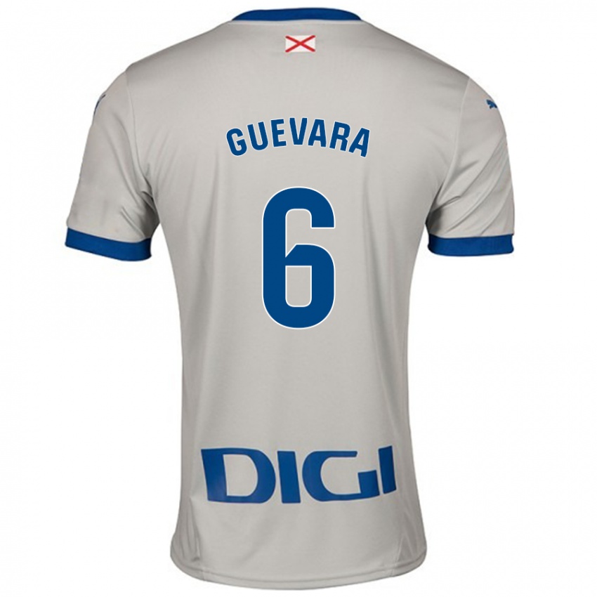 Niño Camiseta Ander Guevara #6 Gris Claro 2ª Equipación 2024/25 La Camisa México