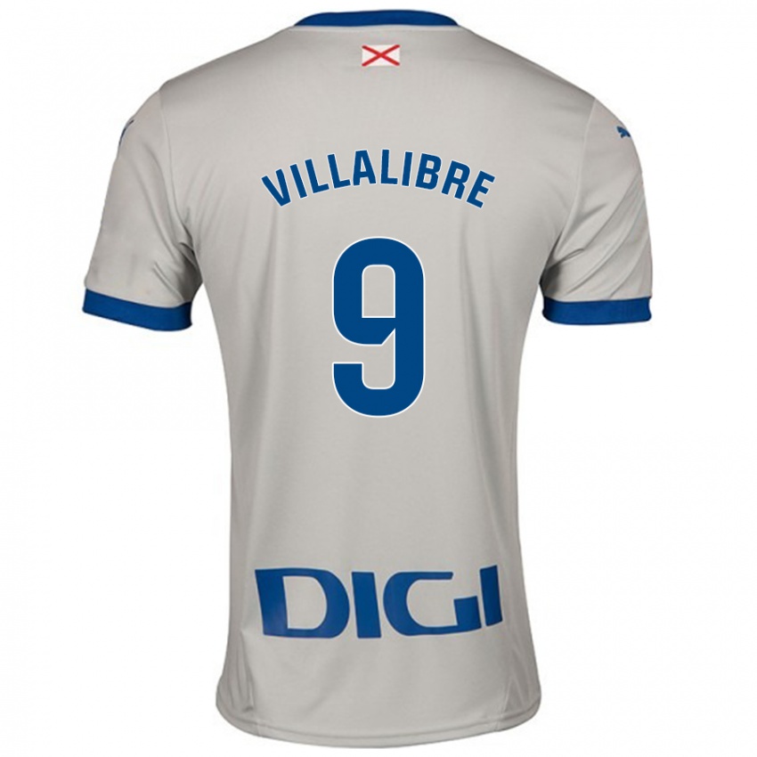 Niño Camiseta Asier Villalibre #9 Gris Claro 2ª Equipación 2024/25 La Camisa México