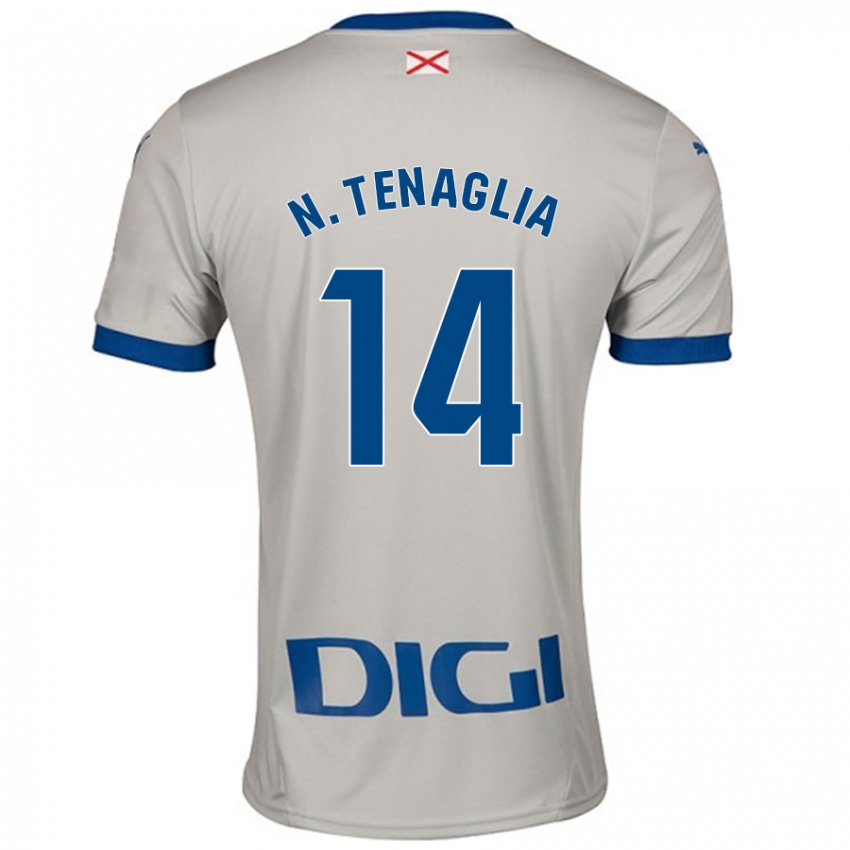 Niño Camiseta Nahuel Tenaglia #14 Gris Claro 2ª Equipación 2024/25 La Camisa México