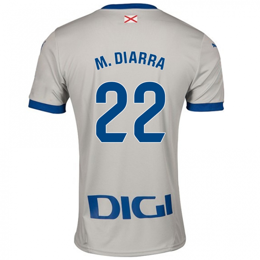 Niño Camiseta Moussa Diarra #22 Gris Claro 2ª Equipación 2024/25 La Camisa México