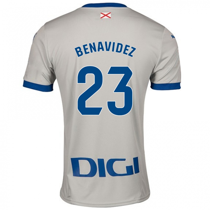 Niño Camiseta Carlos Benavidez #23 Gris Claro 2ª Equipación 2024/25 La Camisa México