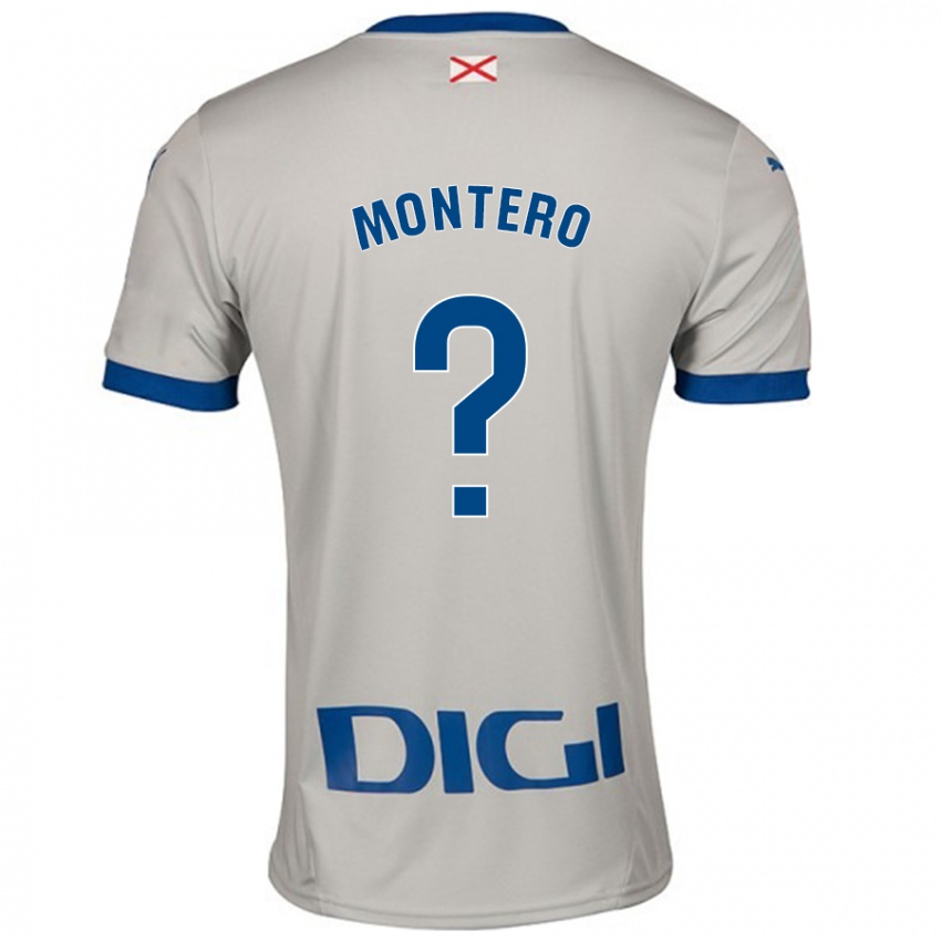 Niño Camiseta Rubén Montero #0 Gris Claro 2ª Equipación 2024/25 La Camisa México