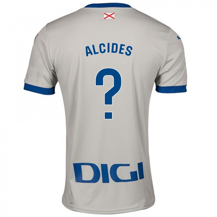 Niño Camiseta Diego Alcides #0 Gris Claro 2ª Equipación 2024/25 La Camisa México