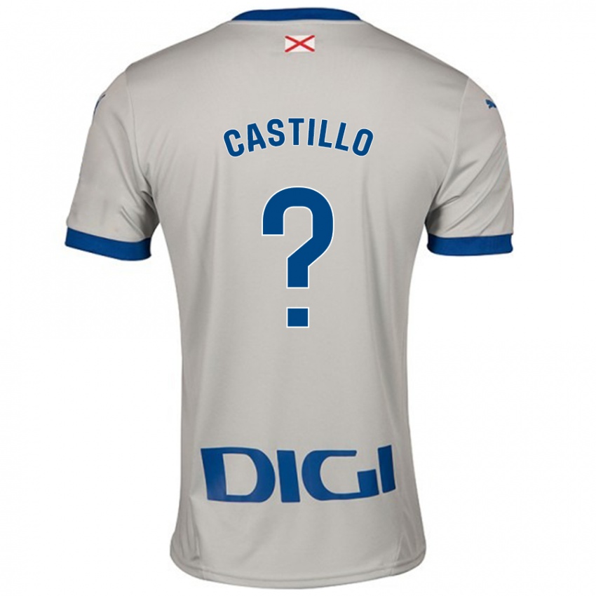 Niño Camiseta Adrián Castillo #0 Gris Claro 2ª Equipación 2024/25 La Camisa México