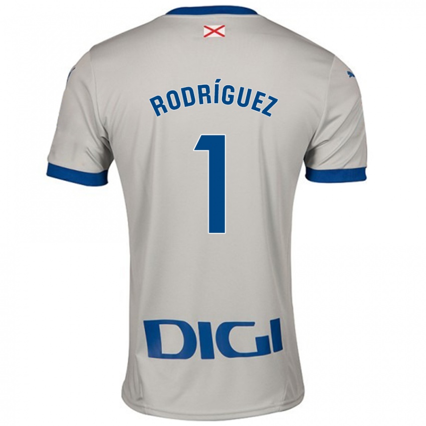 Niño Camiseta Adrián Rodríguez #1 Gris Claro 2ª Equipación 2024/25 La Camisa México