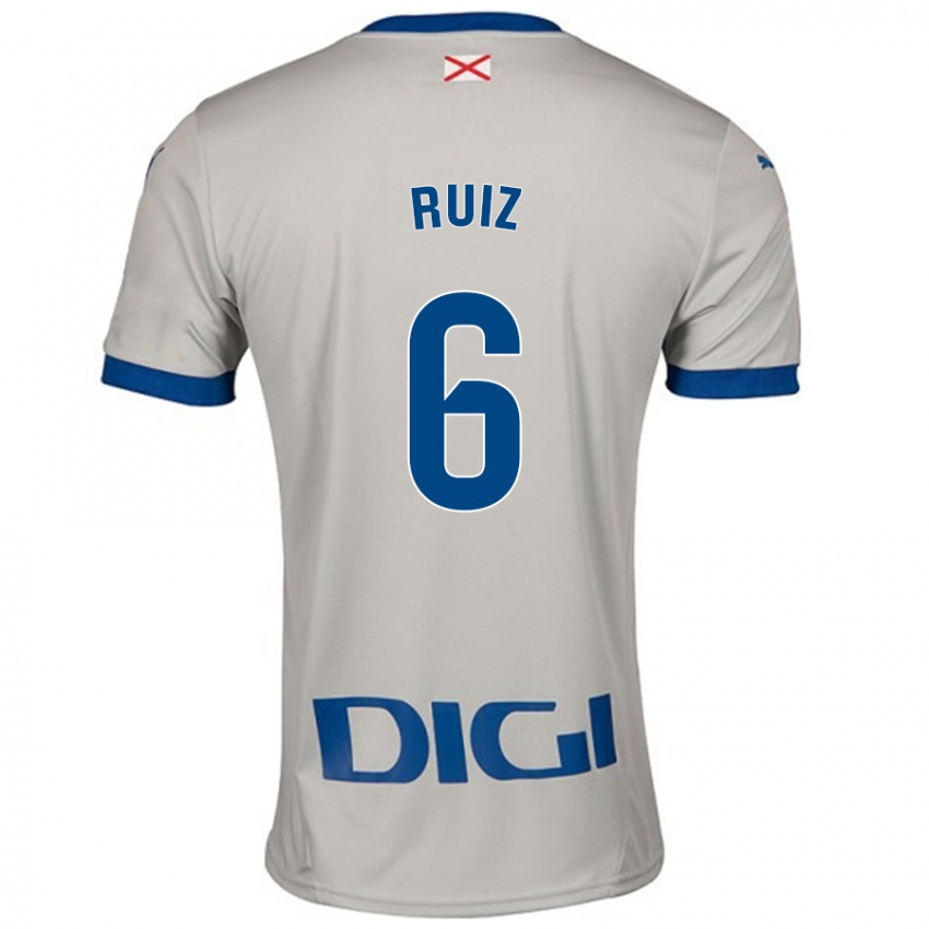 Niño Camiseta Markel Ruiz #6 Gris Claro 2ª Equipación 2024/25 La Camisa México