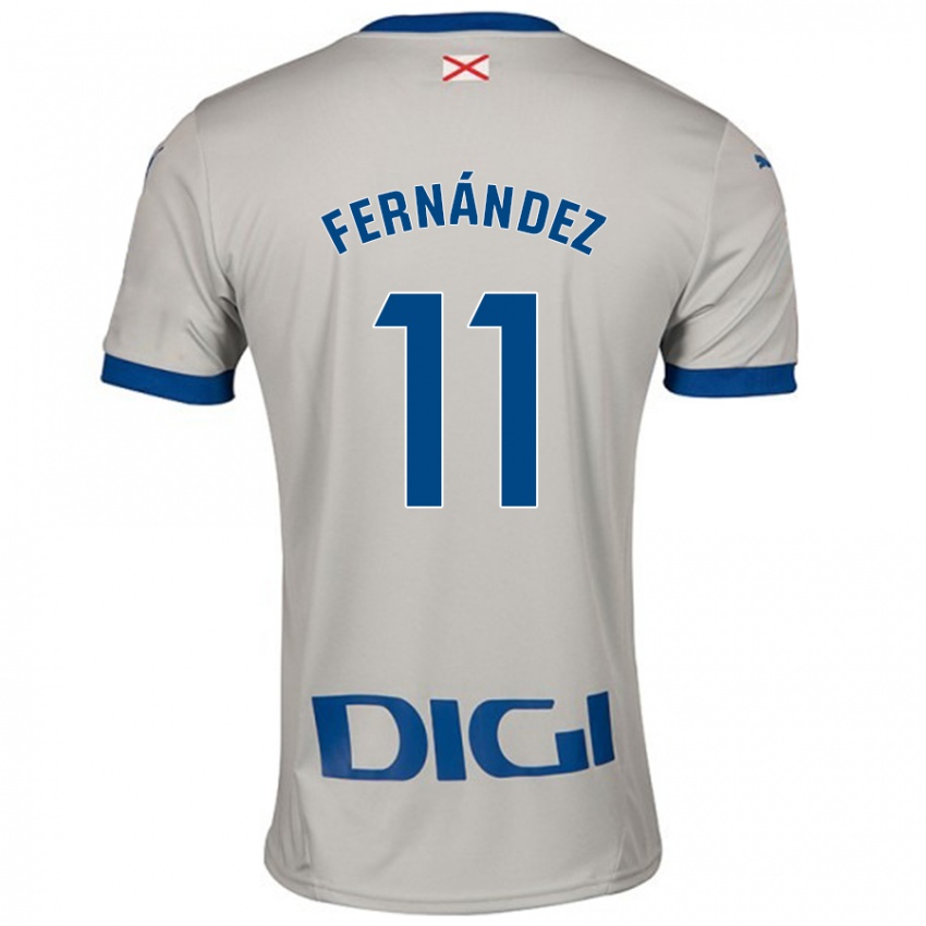 Niño Camiseta Imanol Fernández #11 Gris Claro 2ª Equipación 2024/25 La Camisa México