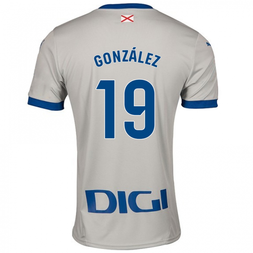 Niño Camiseta Aimar González #19 Gris Claro 2ª Equipación 2024/25 La Camisa México