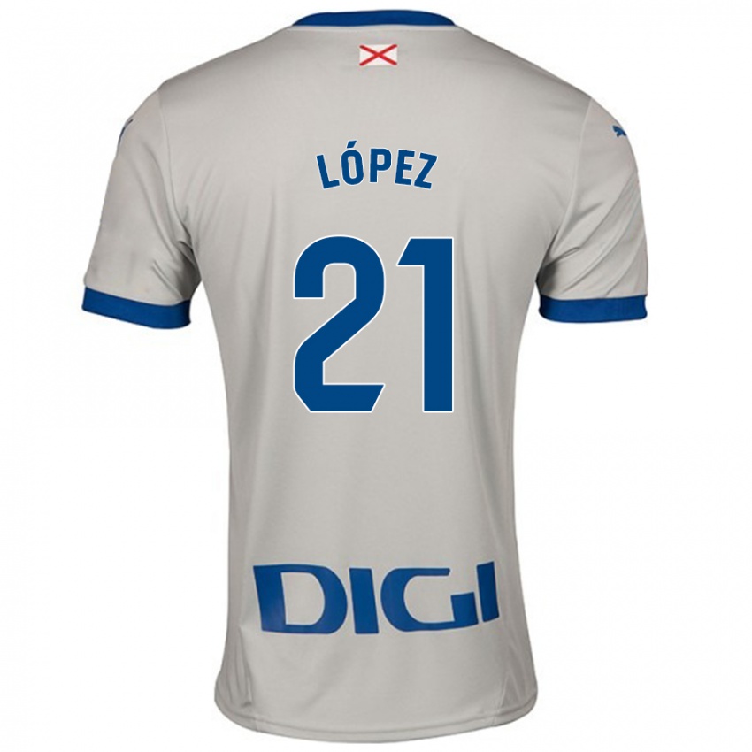 Niño Camiseta Juanma López #21 Gris Claro 2ª Equipación 2024/25 La Camisa México