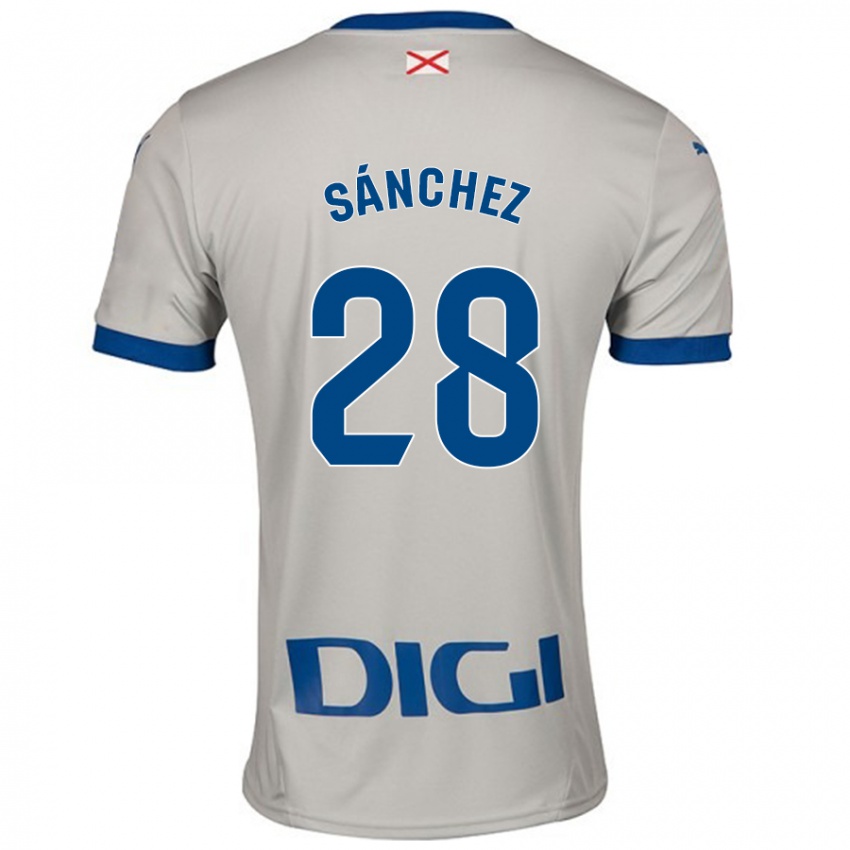 Niño Camiseta Ander Sánchez #28 Gris Claro 2ª Equipación 2024/25 La Camisa México