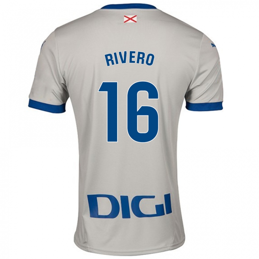 Niño Camiseta Almudena Rivero #16 Gris Claro 2ª Equipación 2024/25 La Camisa México