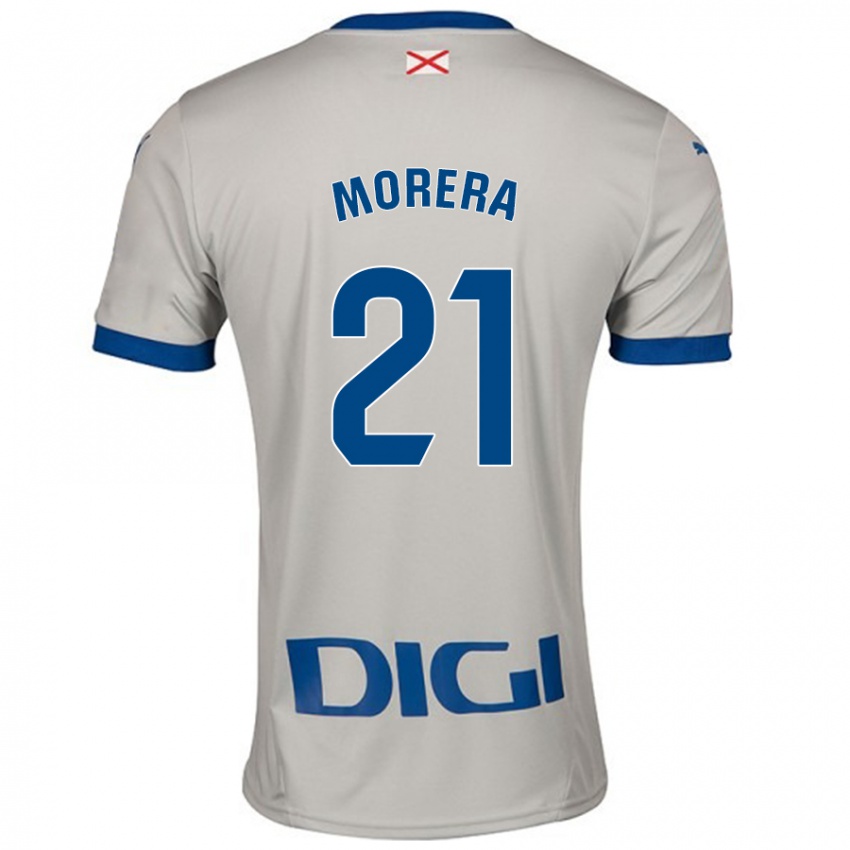 Niño Camiseta Carla Morera #21 Gris Claro 2ª Equipación 2024/25 La Camisa México