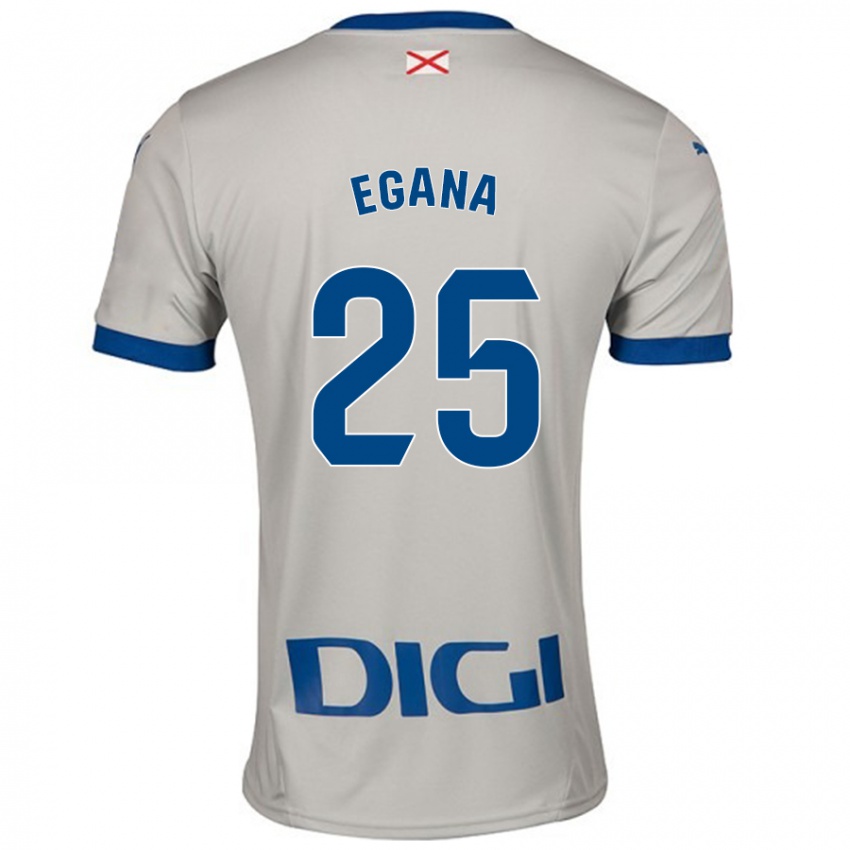 Niño Camiseta Eider Egaña #25 Gris Claro 2ª Equipación 2024/25 La Camisa México