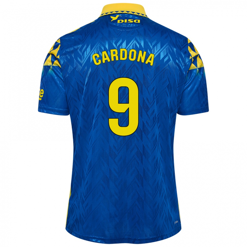 Niño Camiseta Marc Cardona #9 Azul Amarillo 2ª Equipación 2024/25 La Camisa México