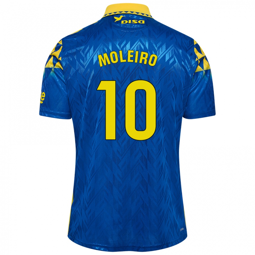 Niño Camiseta Alberto Moleiro #10 Azul Amarillo 2ª Equipación 2024/25 La Camisa México