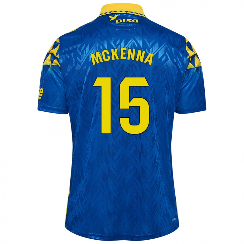 Niño Camiseta Scott Mckenna #15 Azul Amarillo 2ª Equipación 2024/25 La Camisa México