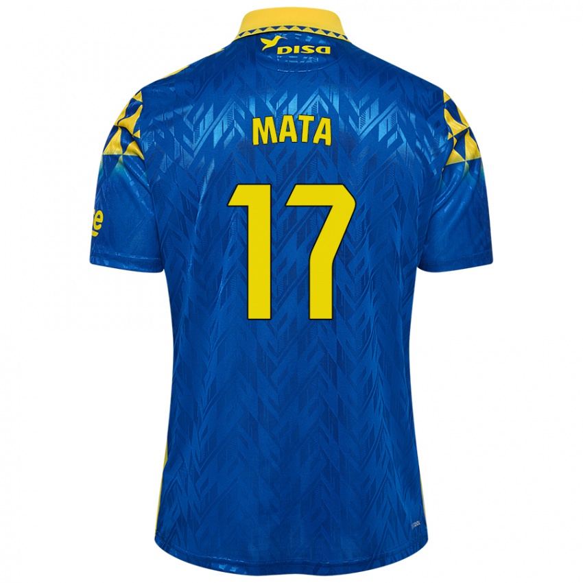 Niño Camiseta Jaime Mata #17 Azul Amarillo 2ª Equipación 2024/25 La Camisa México