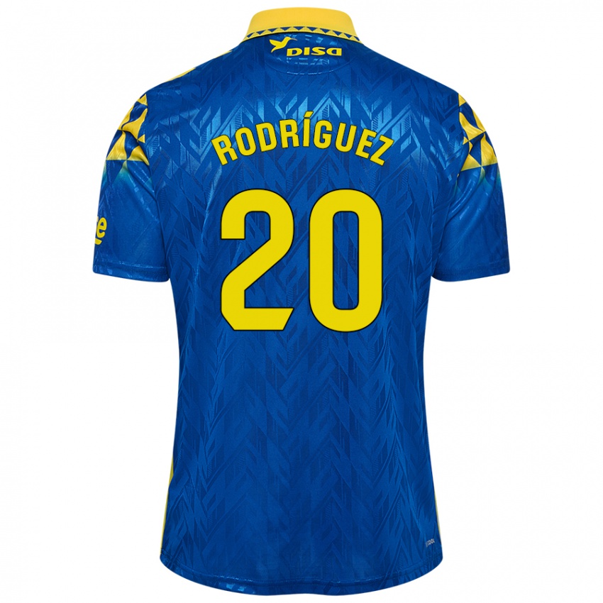 Niño Camiseta Kirian Rodríguez #20 Azul Amarillo 2ª Equipación 2024/25 La Camisa México