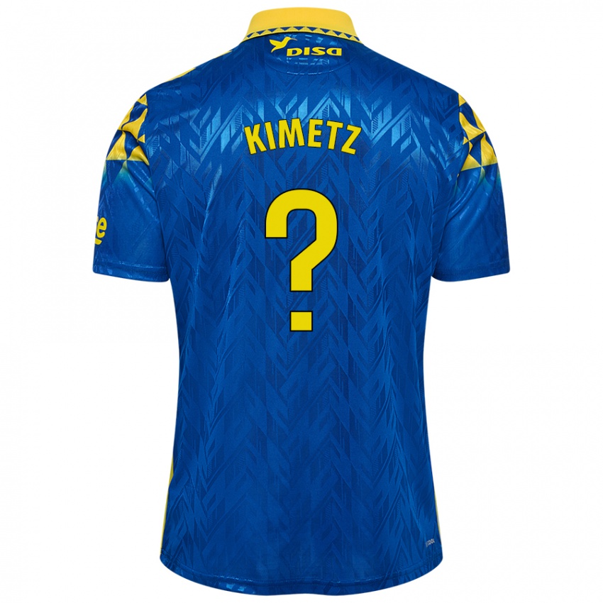 Niño Camiseta Kimetz García #0 Azul Amarillo 2ª Equipación 2024/25 La Camisa México