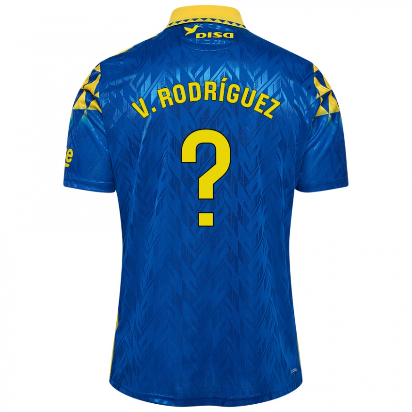 Niño Camiseta Carlos Vicente Rodríguez #0 Azul Amarillo 2ª Equipación 2024/25 La Camisa México