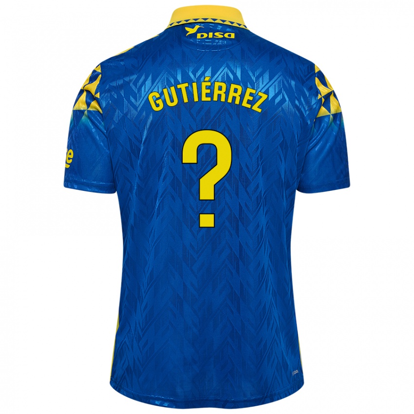 Niño Camiseta Marco Gutiérrez #0 Azul Amarillo 2ª Equipación 2024/25 La Camisa México