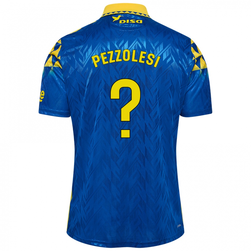 Niño Camiseta Valentín Pezzolesi #0 Azul Amarillo 2ª Equipación 2024/25 La Camisa México