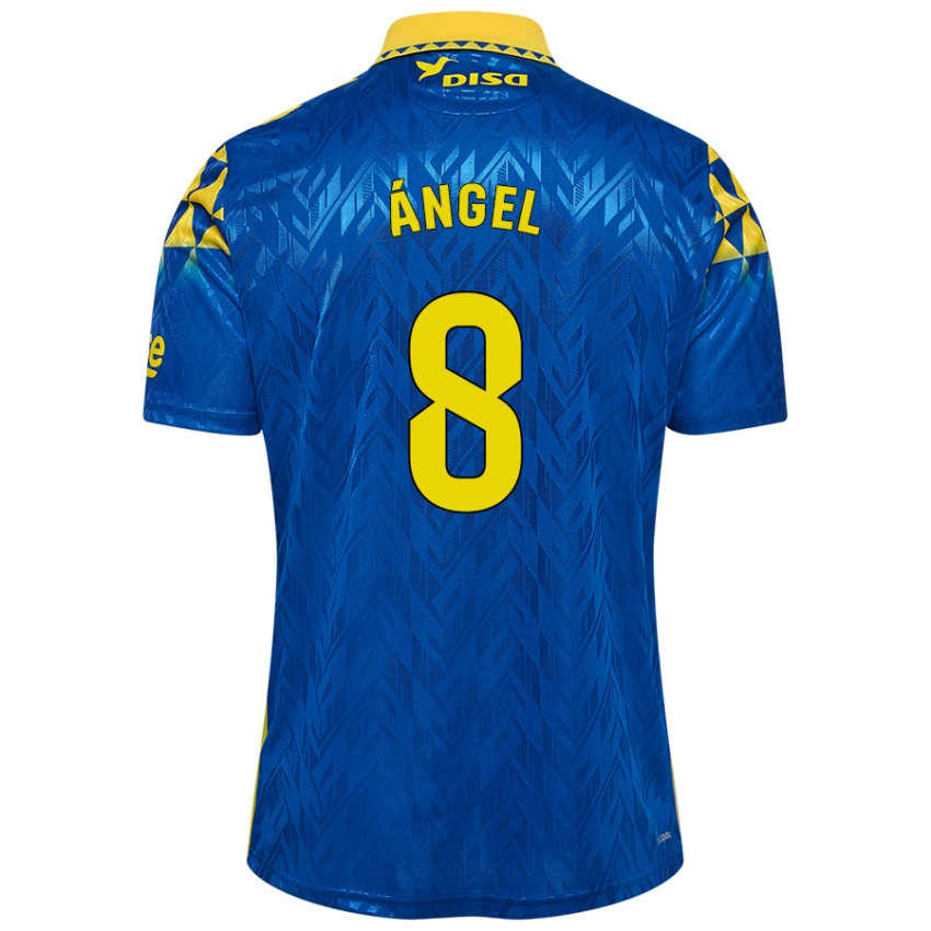 Niño Camiseta José Ángel #8 Azul Amarillo 2ª Equipación 2024/25 La Camisa México