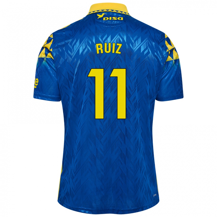 Niño Camiseta Sergio Ruiz #11 Azul Amarillo 2ª Equipación 2024/25 La Camisa México