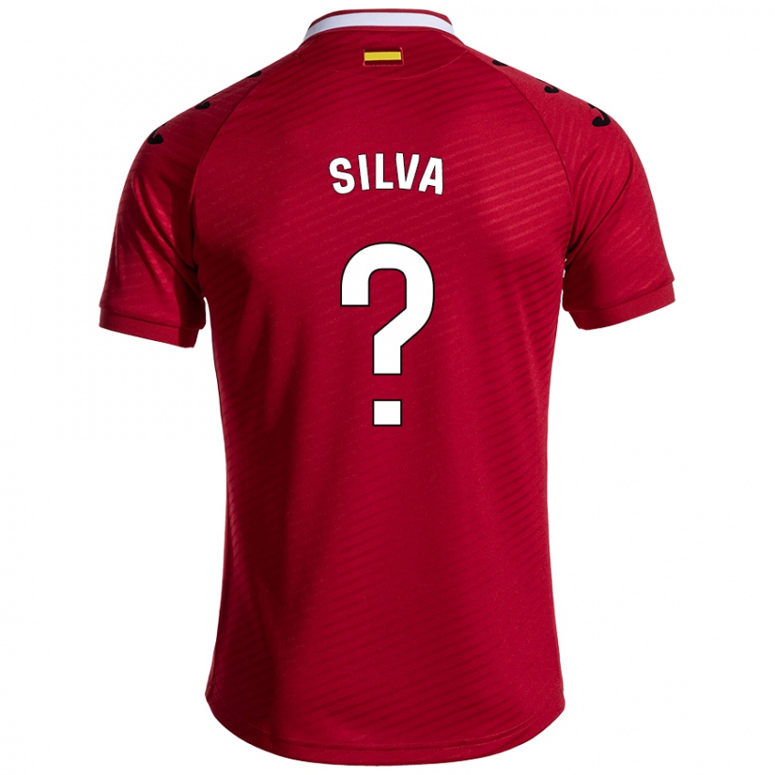 Niño Camiseta Jonathan Silva #0 Rojo Oscuro 2ª Equipación 2024/25 La Camisa México