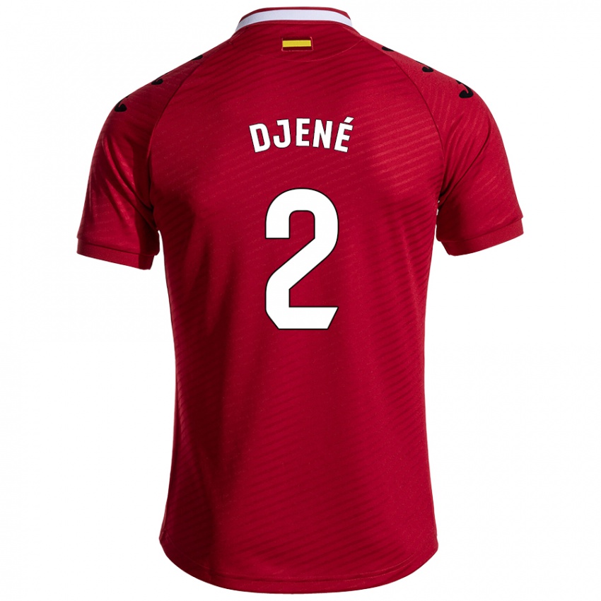 Niño Camiseta Djené #2 Rojo Oscuro 2ª Equipación 2024/25 La Camisa México