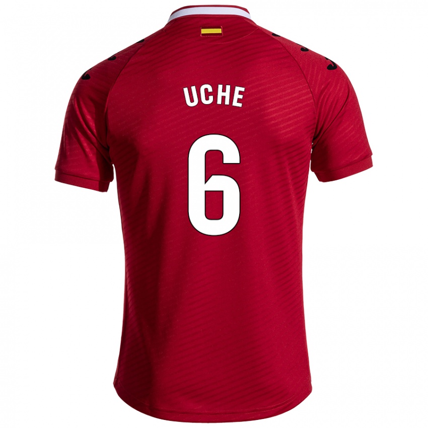 Niño Camiseta Chrisantus Uche #6 Rojo Oscuro 2ª Equipación 2024/25 La Camisa México