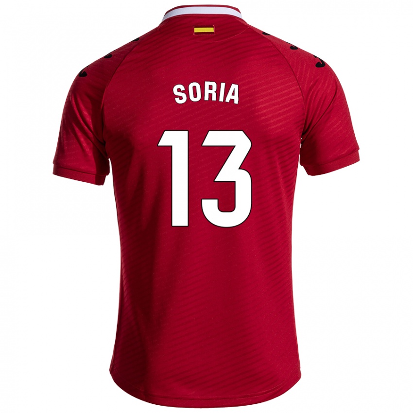 Niño Camiseta David Soria #13 Rojo Oscuro 2ª Equipación 2024/25 La Camisa México