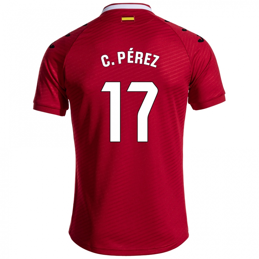 Niño Camiseta Carles Pérez #17 Rojo Oscuro 2ª Equipación 2024/25 La Camisa México