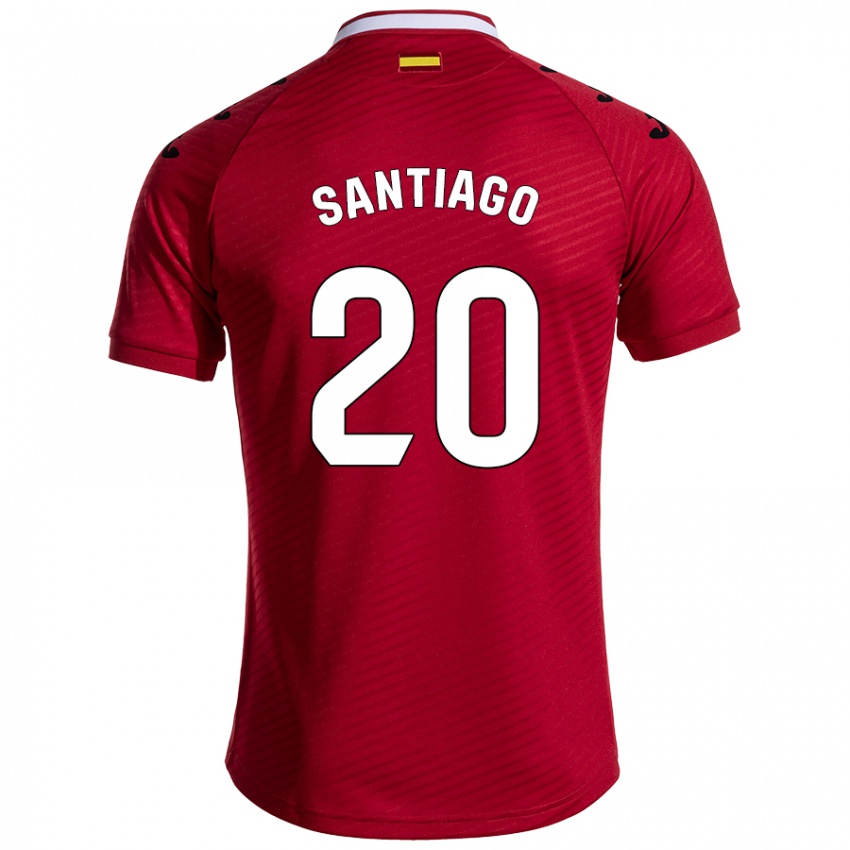 Niño Camiseta Yellu Santiago #20 Rojo Oscuro 2ª Equipación 2024/25 La Camisa México