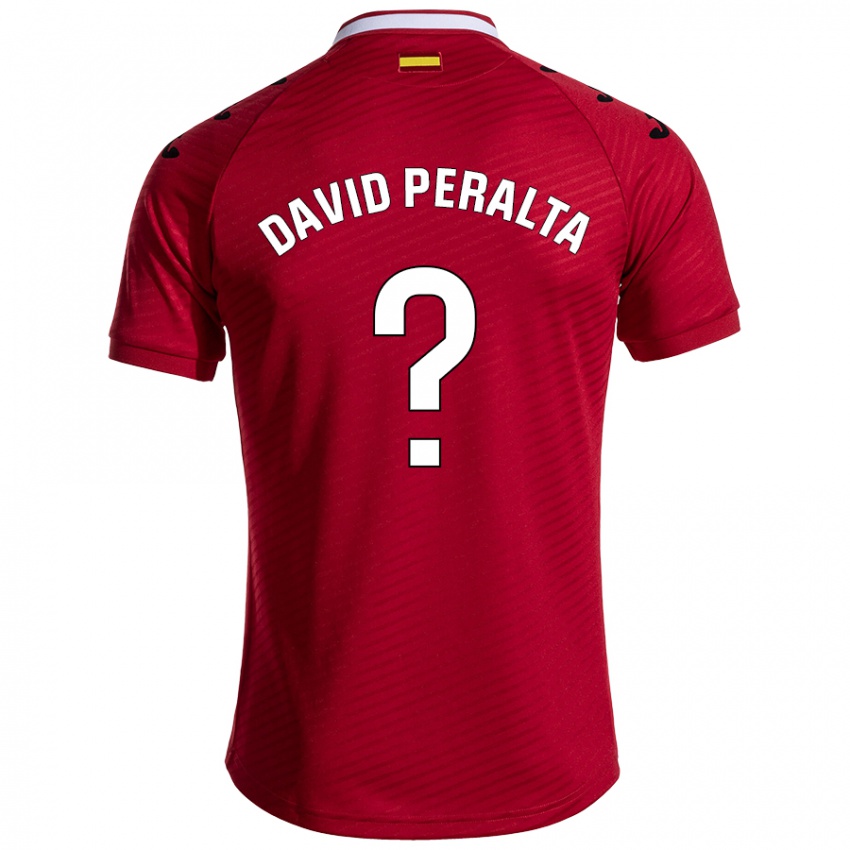 Niño Camiseta Juan David Peralta #0 Rojo Oscuro 2ª Equipación 2024/25 La Camisa México