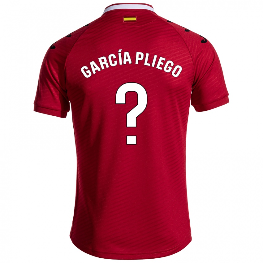 Niño Camiseta Hugo García Pliego #0 Rojo Oscuro 2ª Equipación 2024/25 La Camisa México