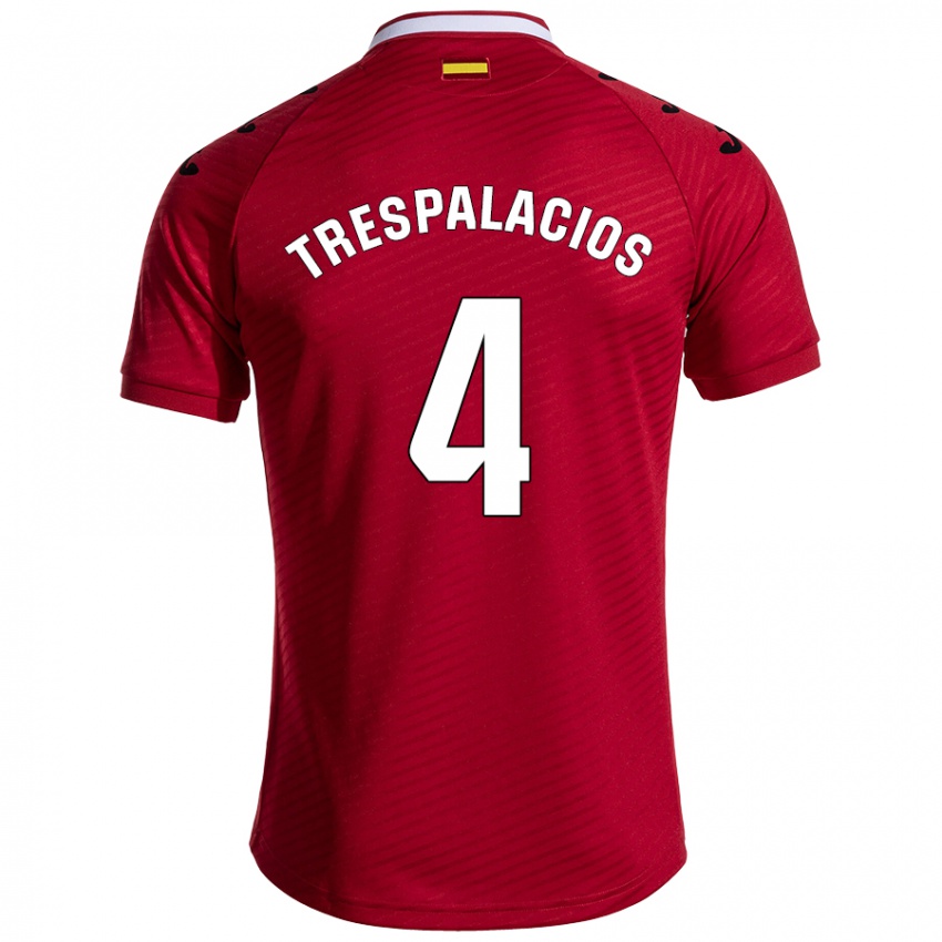 Niño Camiseta Adrián Trespalacios #4 Rojo Oscuro 2ª Equipación 2024/25 La Camisa México