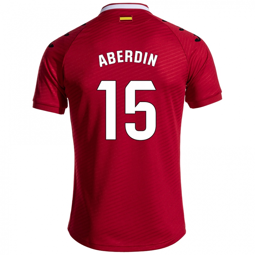 Niño Camiseta Nabil Aberdin #15 Rojo Oscuro 2ª Equipación 2024/25 La Camisa México