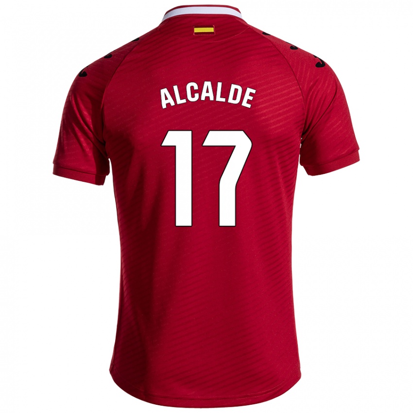 Niño Camiseta Jacobo Alcalde #17 Rojo Oscuro 2ª Equipación 2024/25 La Camisa México