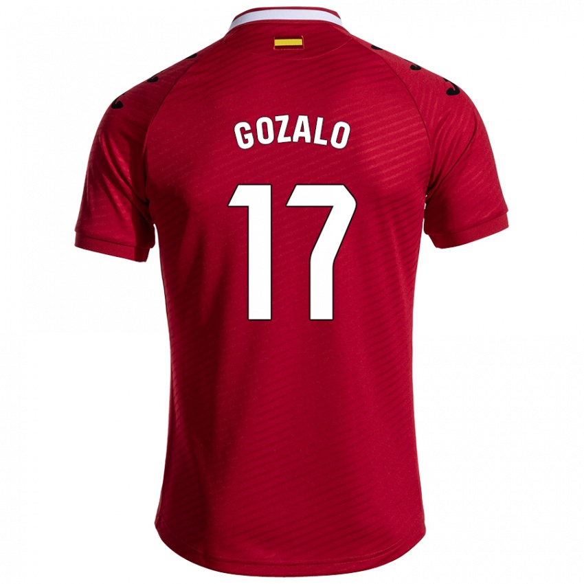 Niño Camiseta Marcos Gozalo #17 Rojo Oscuro 2ª Equipación 2024/25 La Camisa México