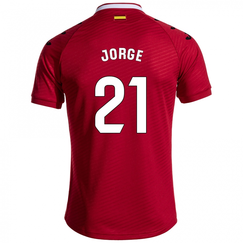 Niño Camiseta Jeremy Jorge #21 Rojo Oscuro 2ª Equipación 2024/25 La Camisa México