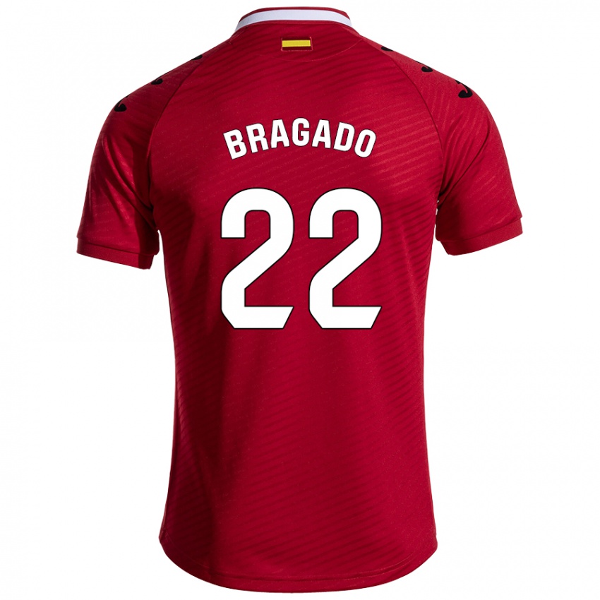 Niño Camiseta Alonso Bragado #22 Rojo Oscuro 2ª Equipación 2024/25 La Camisa México