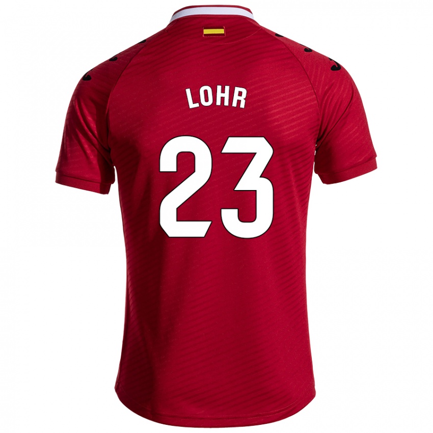 Niño Camiseta Luca Lohr #23 Rojo Oscuro 2ª Equipación 2024/25 La Camisa México