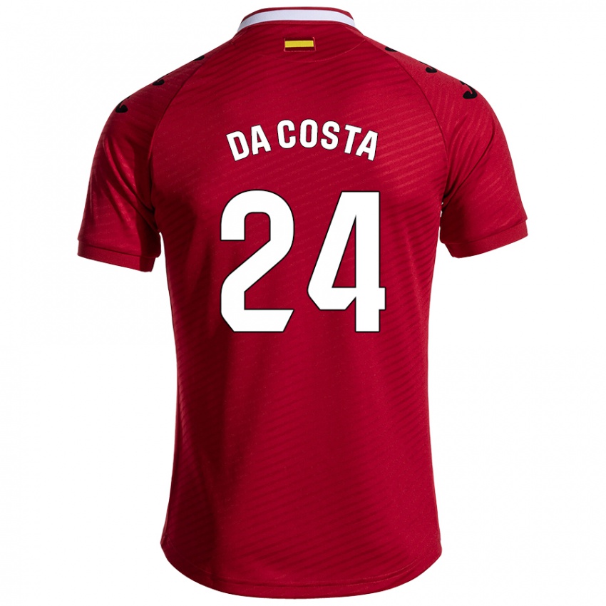 Niño Camiseta Coba Da Costa #24 Rojo Oscuro 2ª Equipación 2024/25 La Camisa México