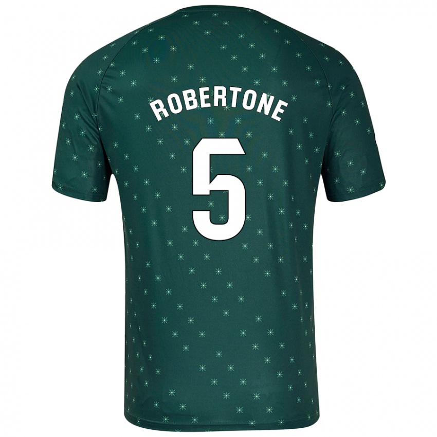 Niño Camiseta Lucas Robertone #5 Verde Oscuro 2ª Equipación 2024/25 La Camisa México